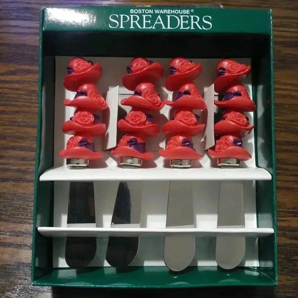 Boston Warehouse Designer Hat cheese Spreaders‎ 4pc